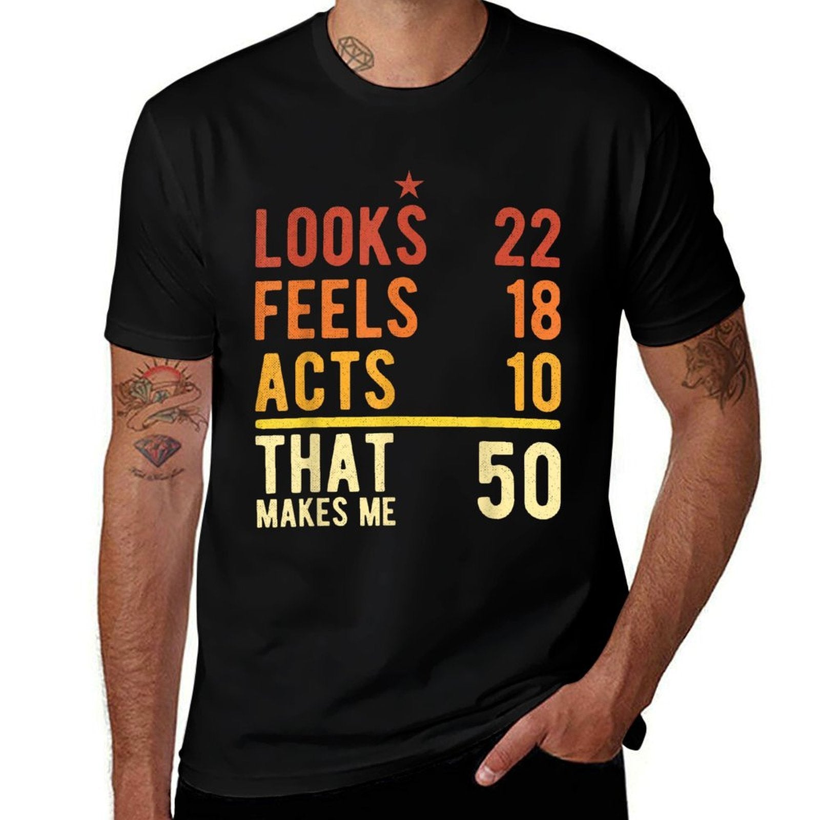 50 Year Old Men Woman Retro Funny 50th Birthday  Easy-care T-Shirt