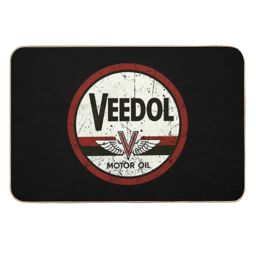 Veedol Vintage Oil Company  Easy To Clean Bath Mat