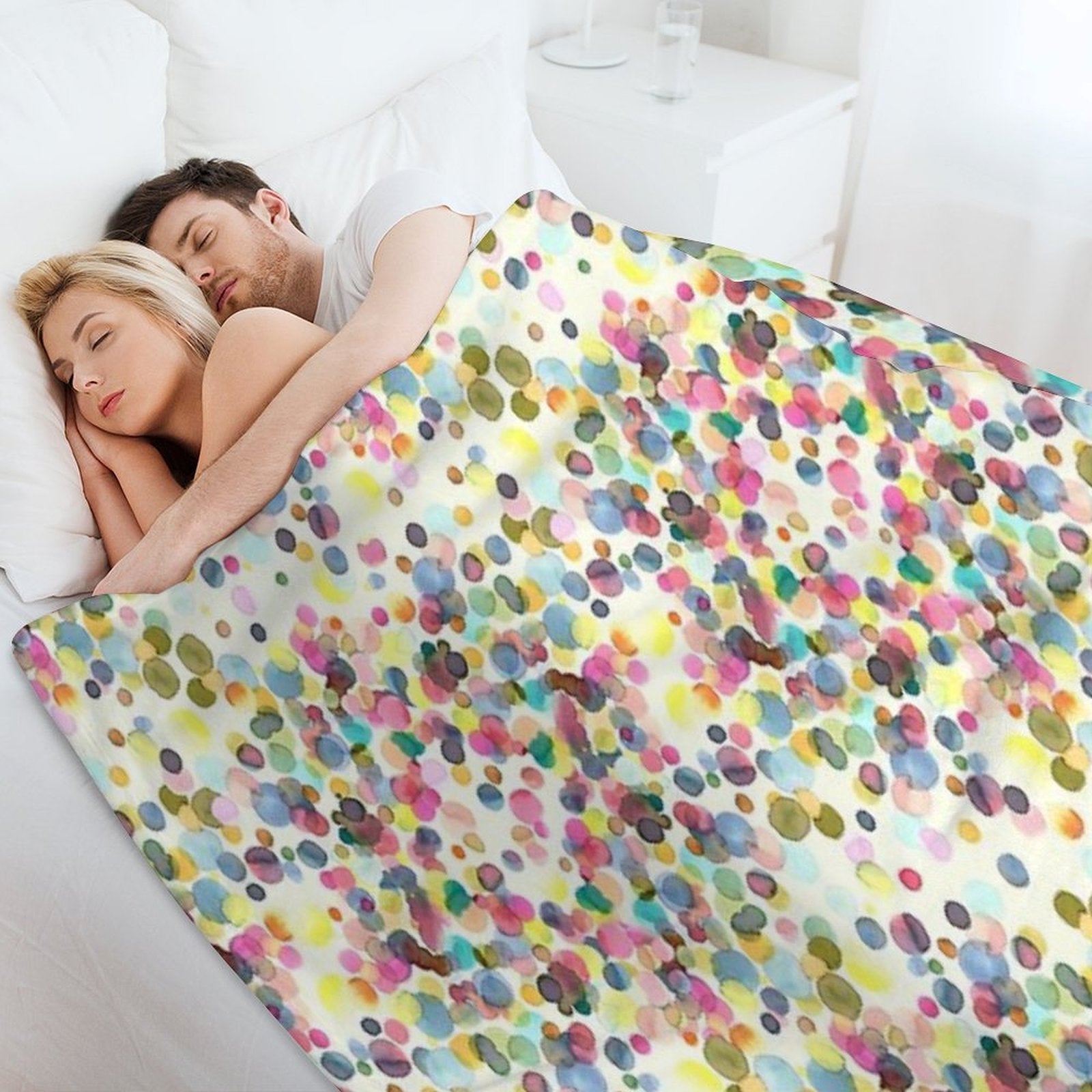 Color Drops Wrinkle-free Throw Blanket
