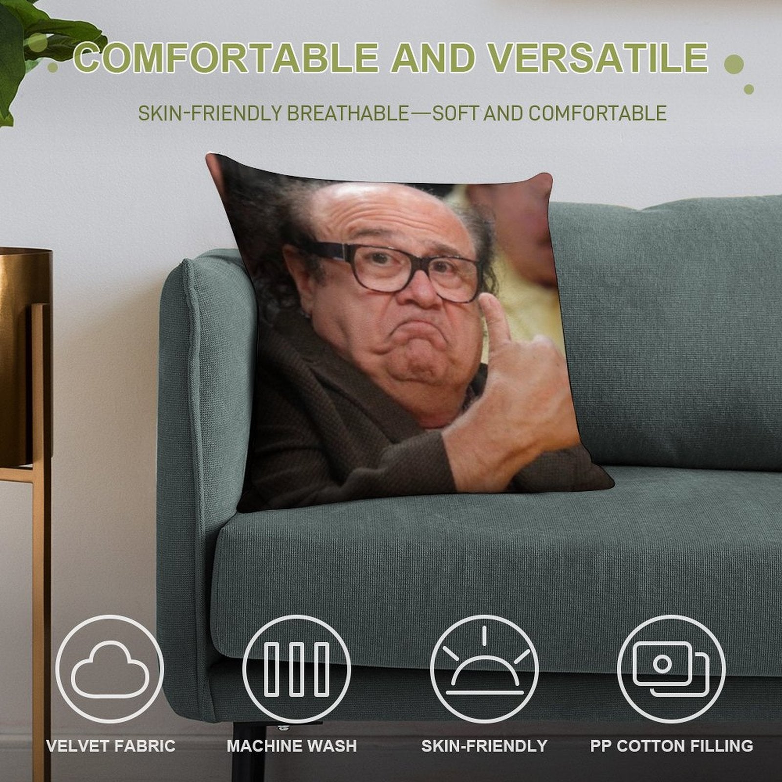 Danny Devito Approves Soft Multiple Sizes Throw Pillow
