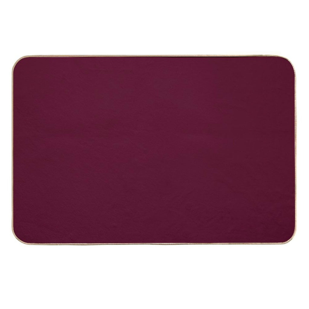 Burgundy Solid.  Dirt-Trapping Bath Mat