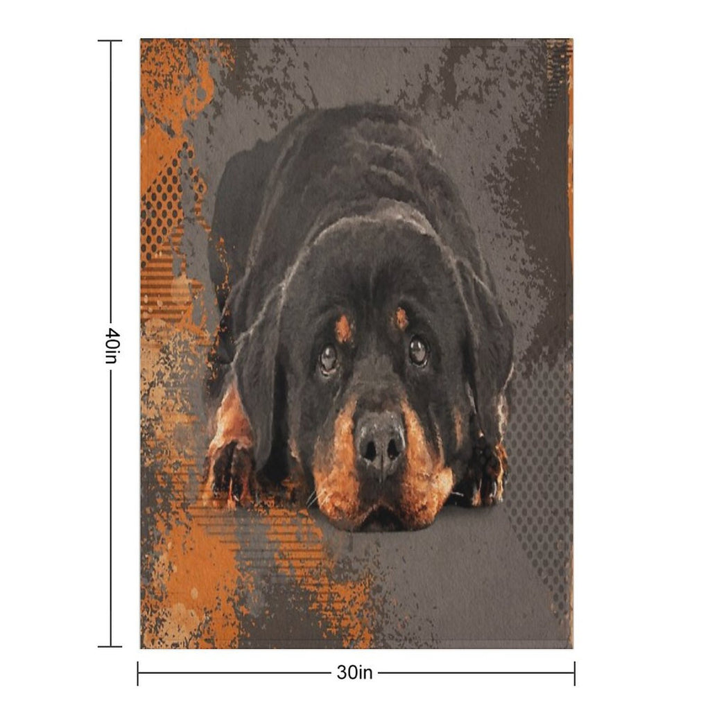Cute Rottweiler  - Metzgerhund Machine-washable Throw Blanket