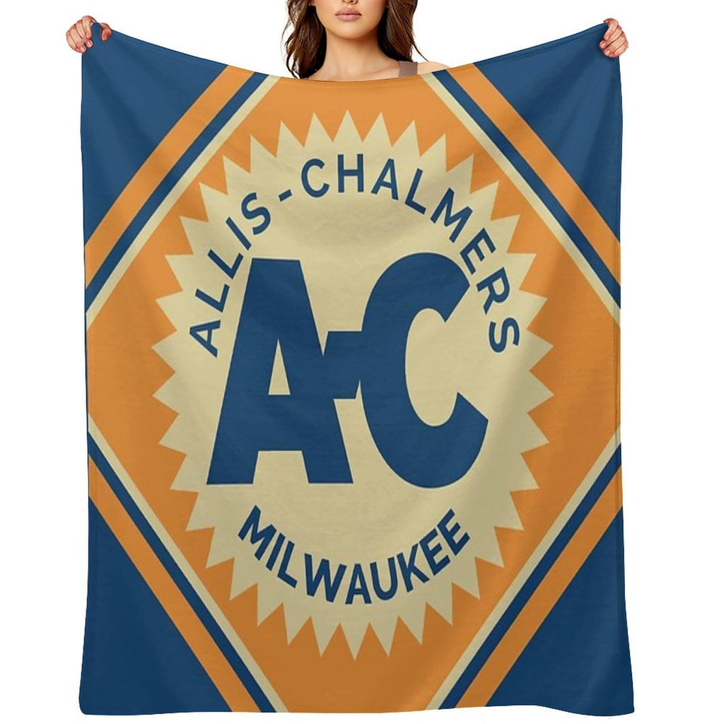 Allis Chalmers Retro Logo Machine-washable Throw Blanket