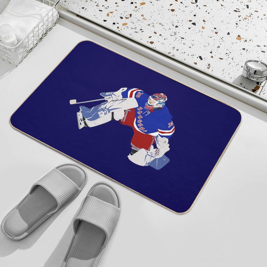 Henrik Lundqvist Digital Drawing Design  Repositionable Bath Mat