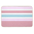 Strawberry And Blue Gum Stripes Durable Bath Mat