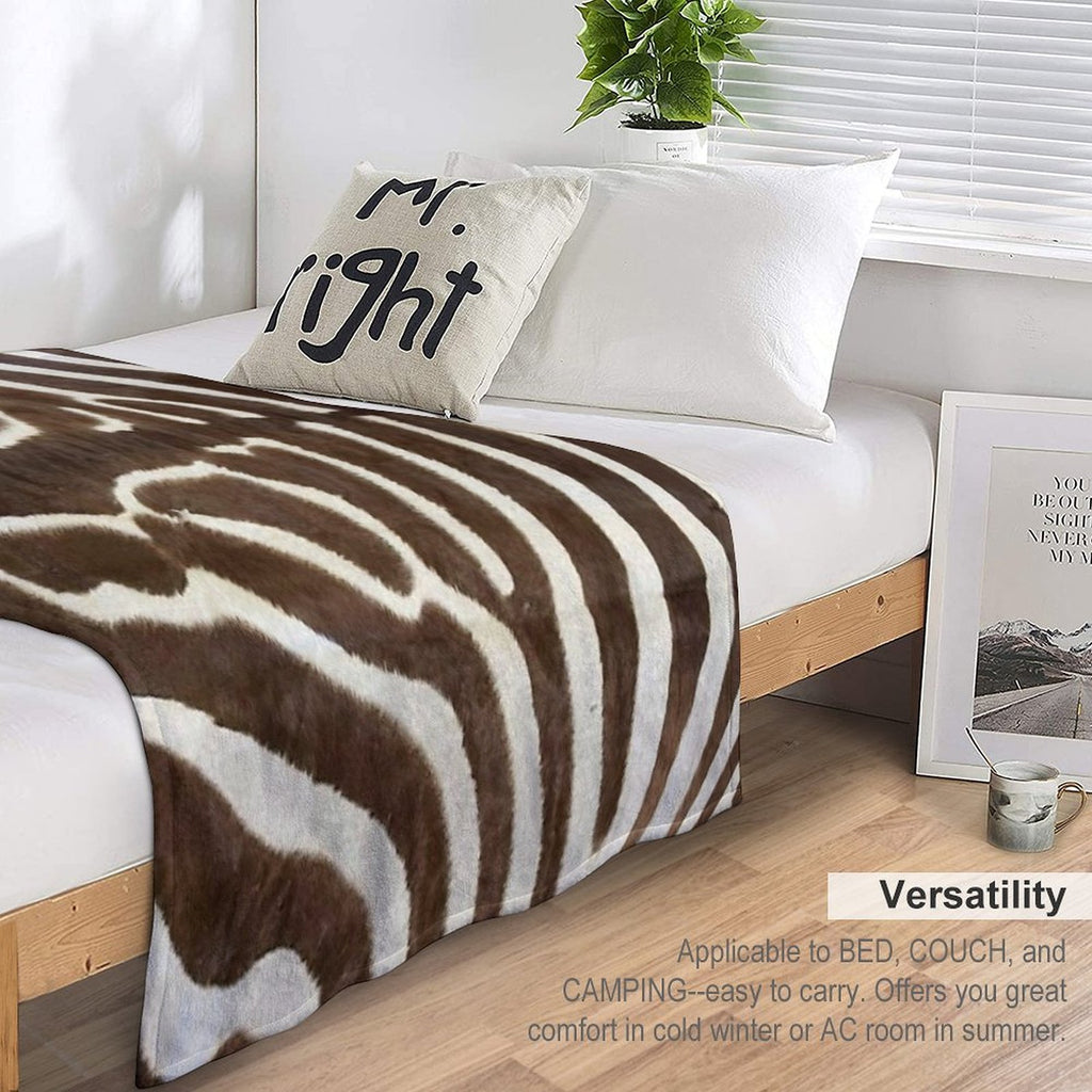 Furry Zebra Butt Photo Comfort Throw Blanket