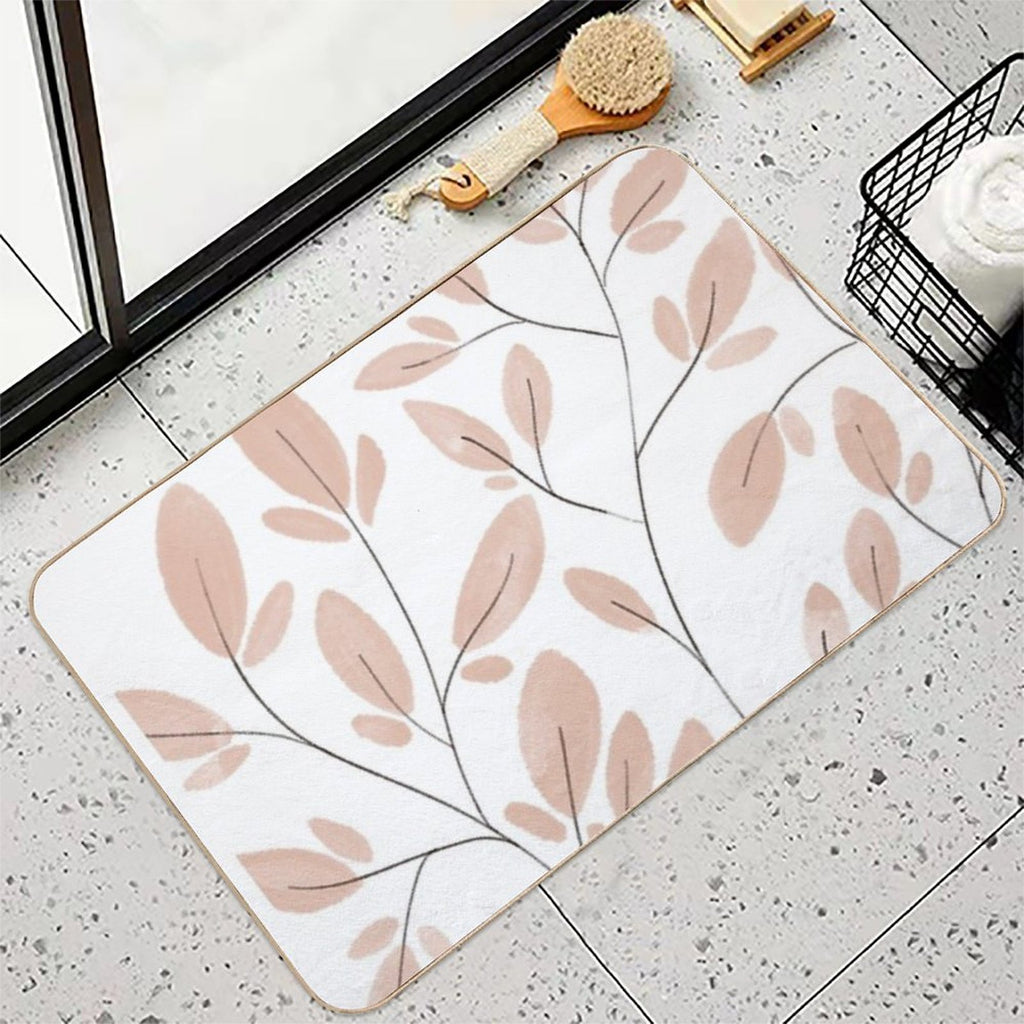 Peach Leaves  Eco-Friendly Bath Mat