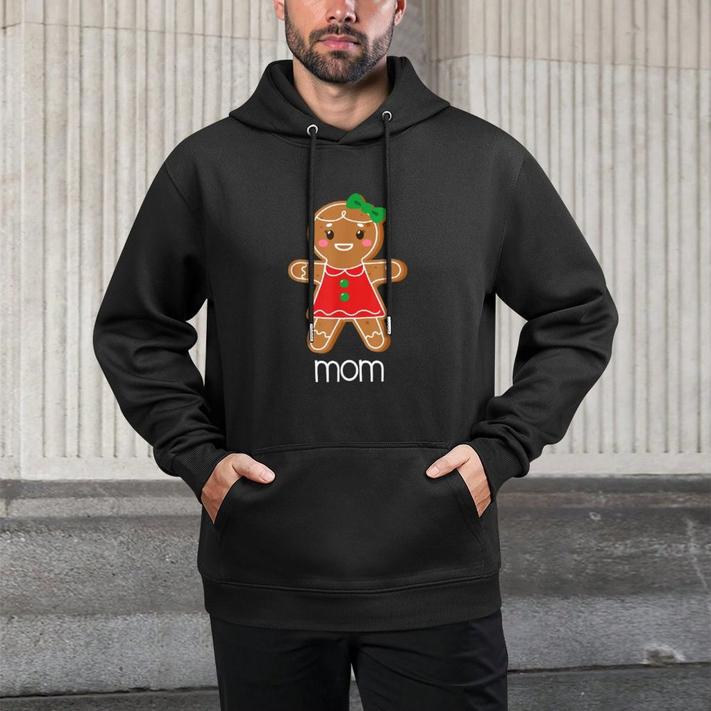 Gingerbread Mom Christmas Matching Pajamas for Family Xmas Relaxed Fit Hoodie