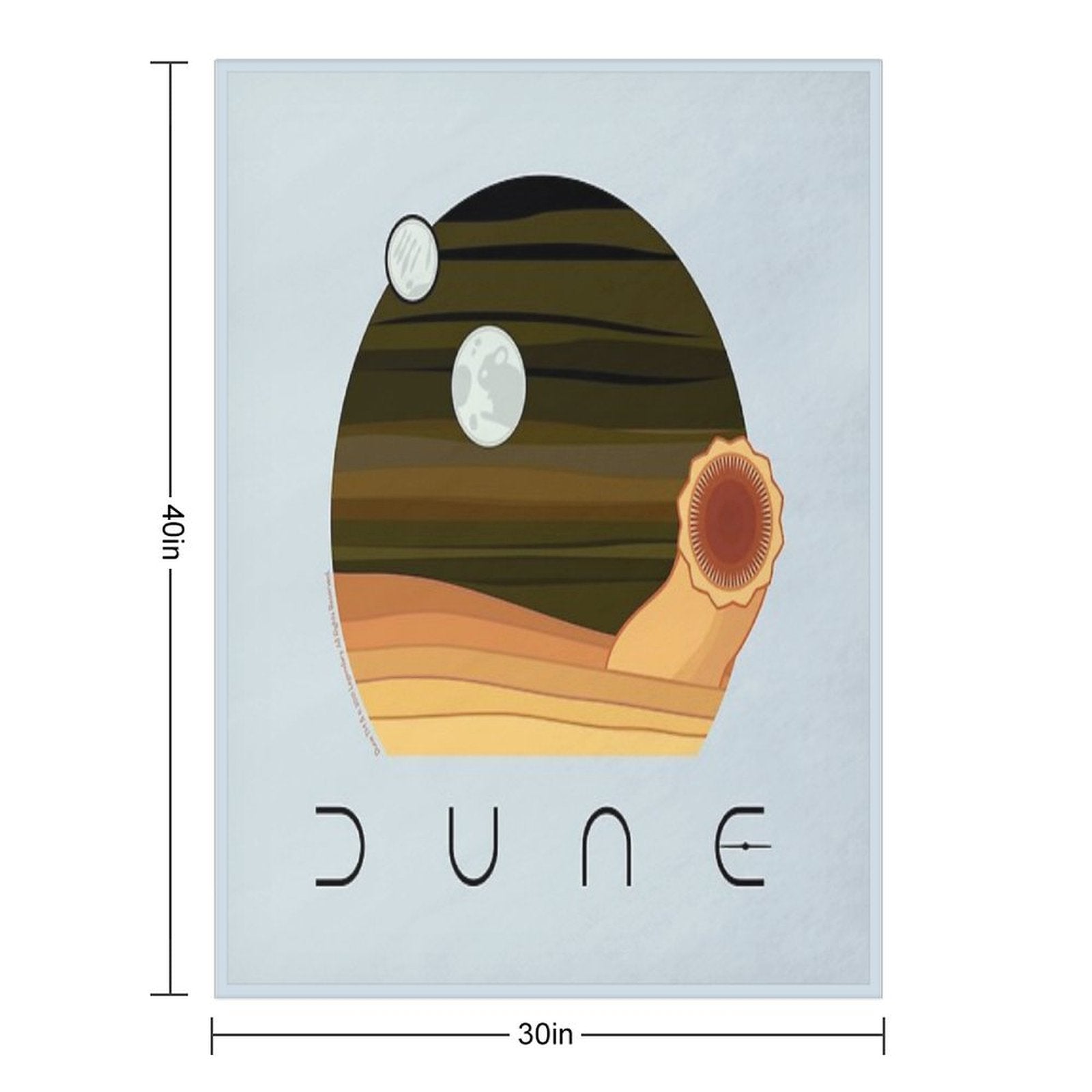 Dune Desert Night And Sandworm Travel-friendly Throw Blanket