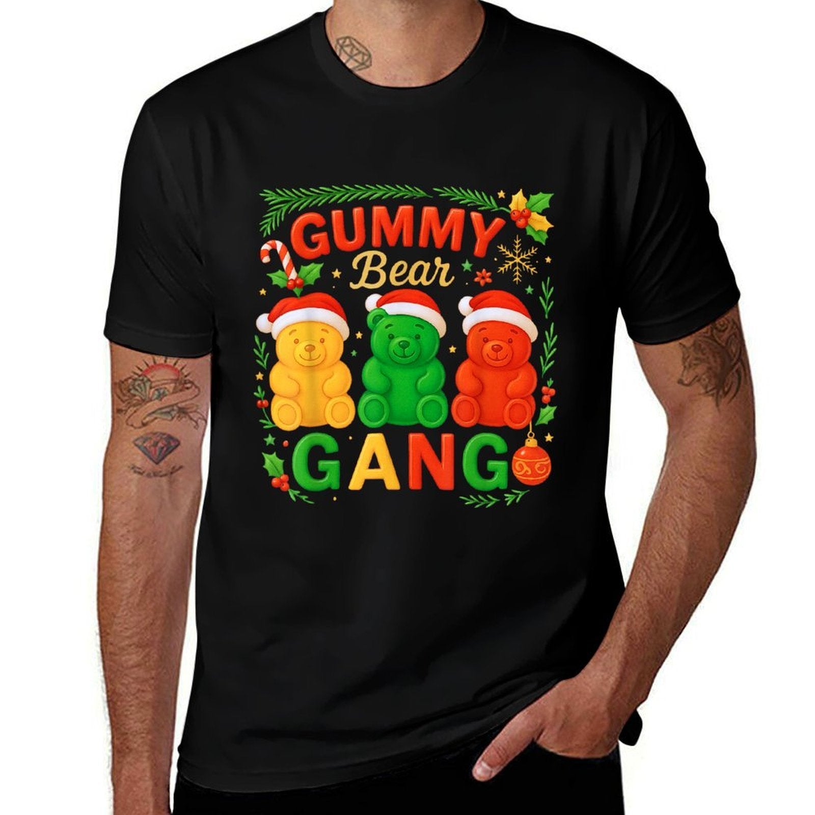 Gummy Bear Gang Christmas Candy Squad Kids Team Xmas Costume  Soft T-Shirt