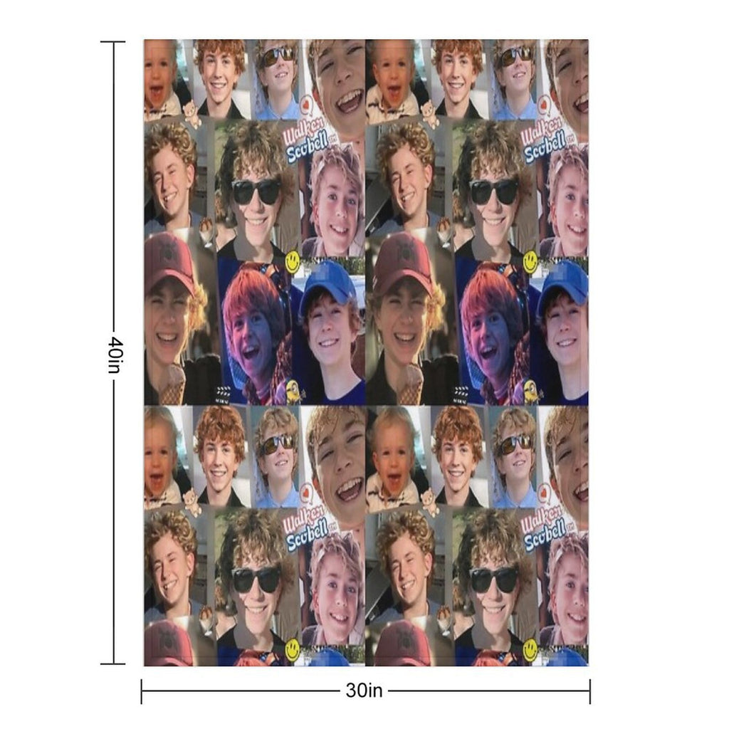 Percy Jackson Walker Scobell Collage All-season Throw Blanket