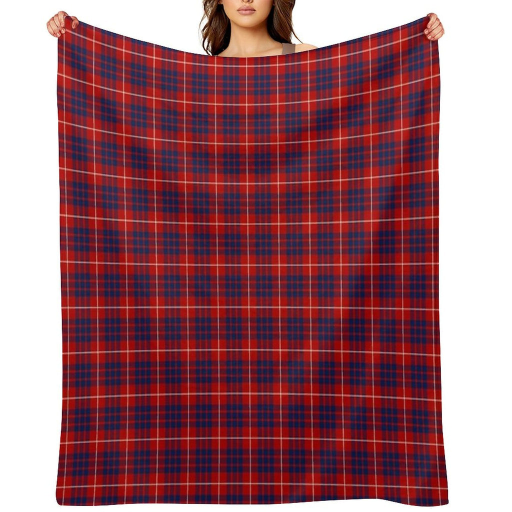 Clan Hamilton Tartan Sustainable Throw Blanket