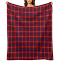 Clan Hamilton Tartan Sustainable Throw Blanket