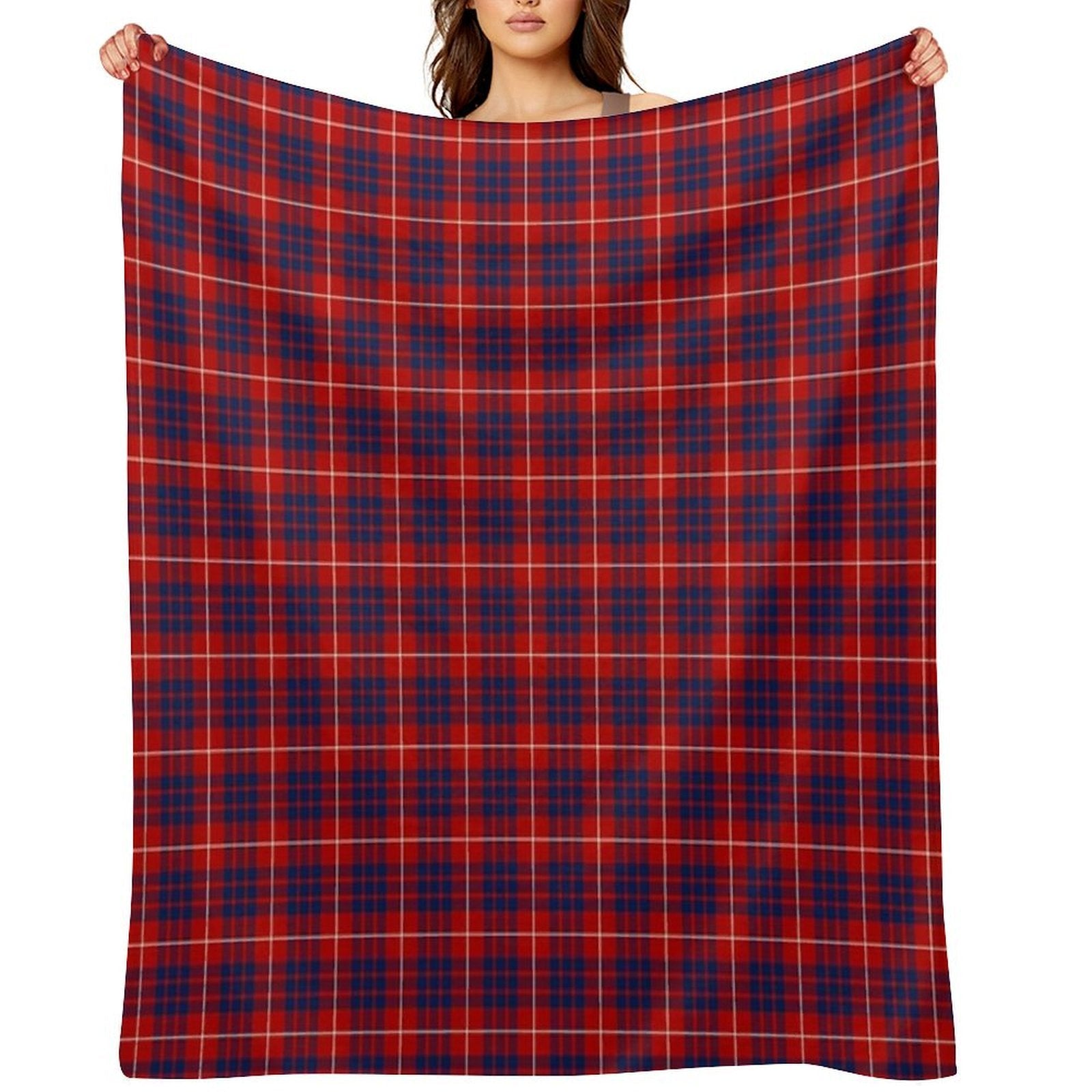 Clan Hamilton Tartan Sustainable Throw Blanket