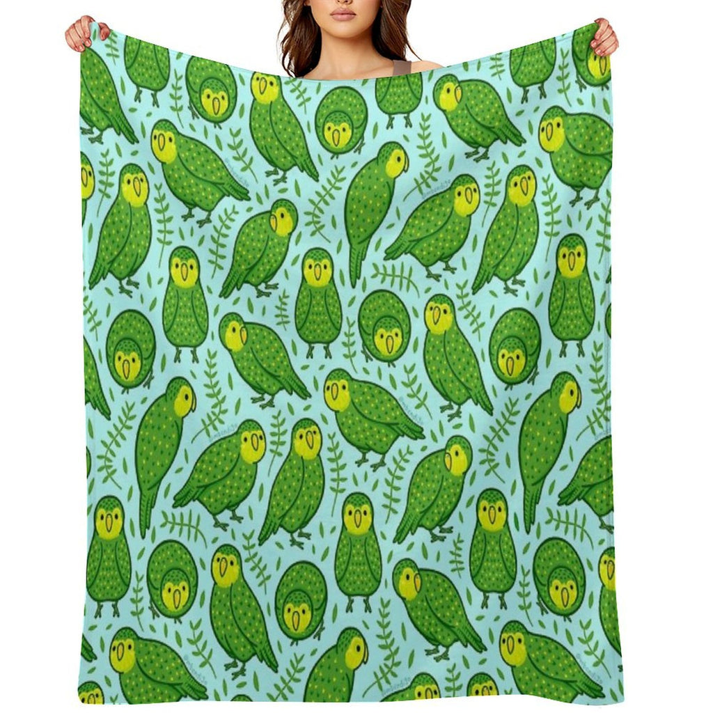 Kakapo Velvety-soft Throw Blanket