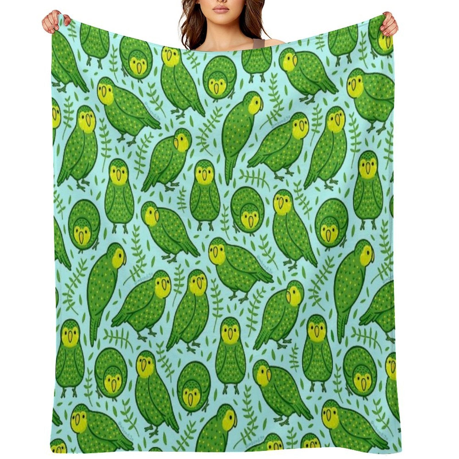 Kakapo Velvety-soft Throw Blanket