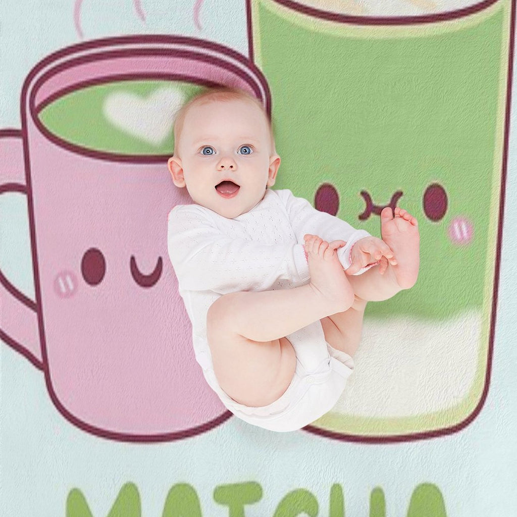 Cute Matcha Made In Heaven Tea Pun Comfort Throw Blanket