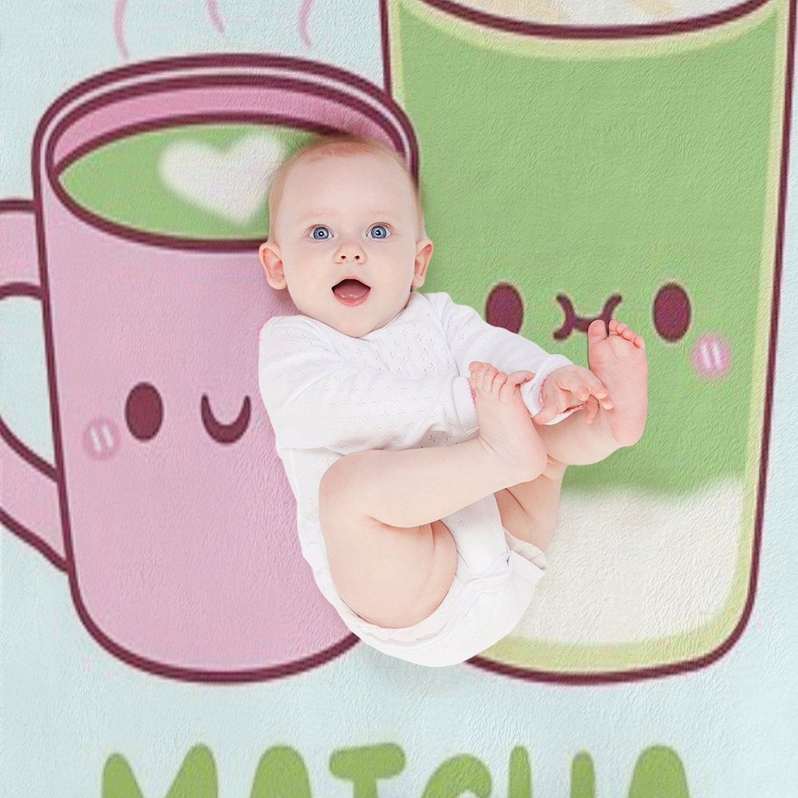Cute Matcha Made In Heaven Tea Pun Comfort Throw Blanket