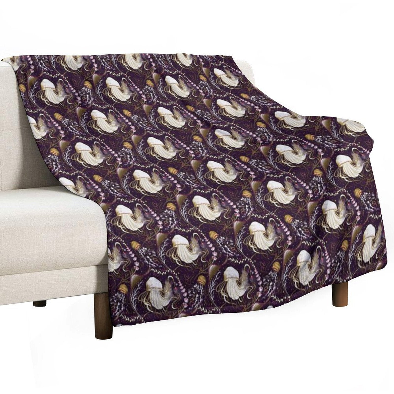 Jellyfish Plush Throw Blanket