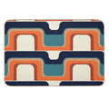 Mid-Century Modern Meets 1970s Orange & Blue  Odorless Bath Mat
