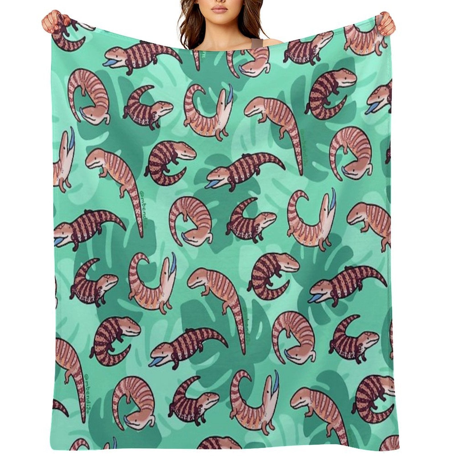 Blue Tongue Skink Versatility Throw Blanket