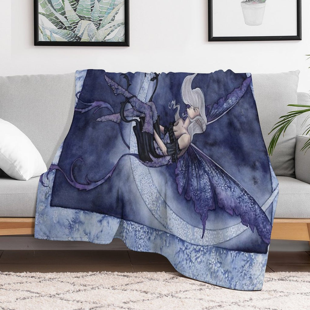 Moon Sprite Eco-conscious Throw Blanket