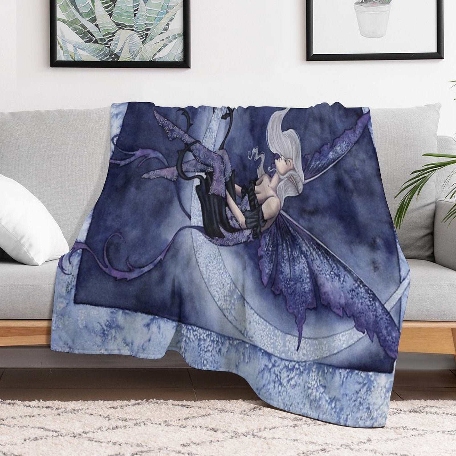 Moon Sprite Eco-conscious Throw Blanket