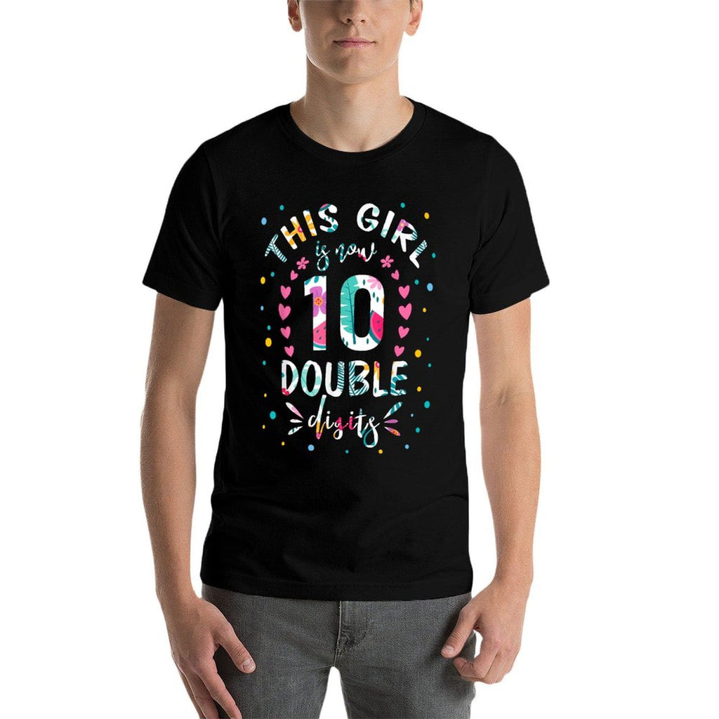 In My Double Digits Era Retro 10 Year Old 10th Birthday Girl  Vintage-inspired T-Shirt