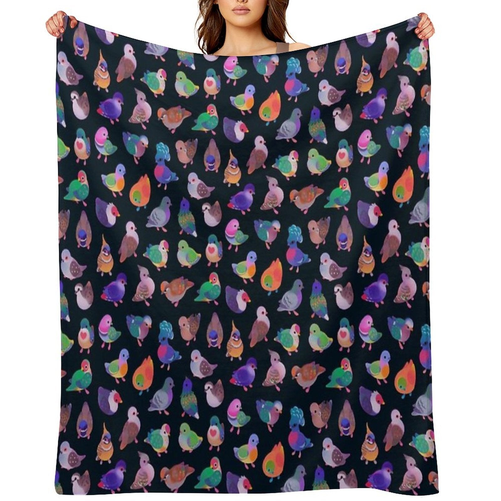 Wild Pigeon Easy Care Throw Blanket