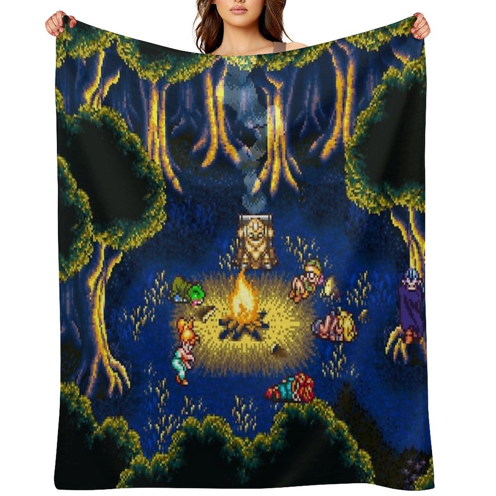 Chrono Trigger Campfire Comfort Throw Blanket