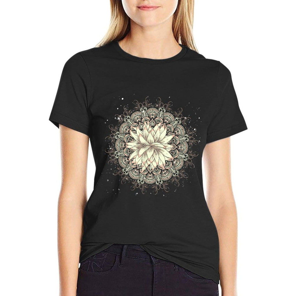 Buddhist Flower Blossom Prana Art Spiritual Lotus Mandala  Breathable T-Shirt