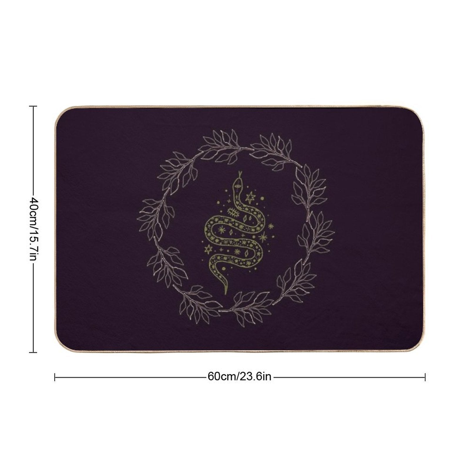 Green Witch Serpent And Wreath  Multi-Purpose Bath Mat