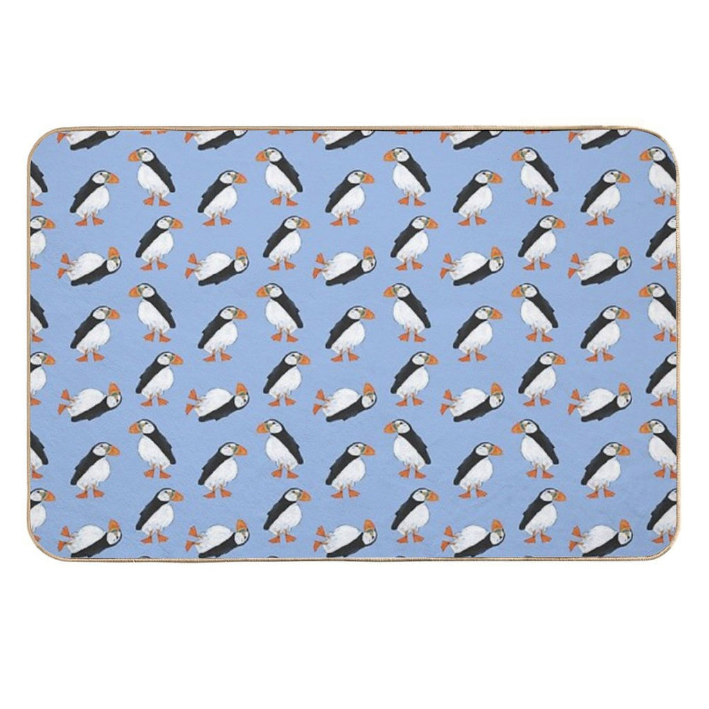 Cute And Whimsical Puffin Design  Slip-Resistant Bath Mat