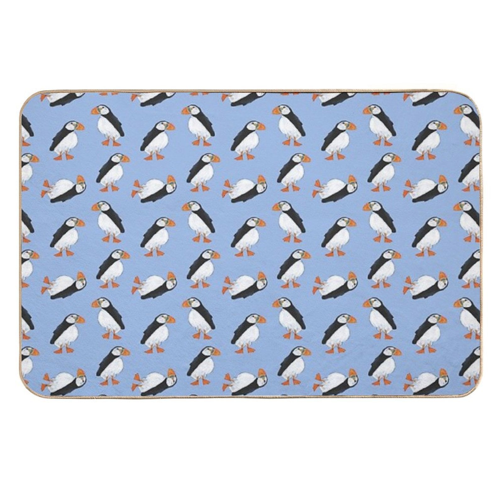 Cute And Whimsical Puffin Design  Slip-Resistant Bath Mat