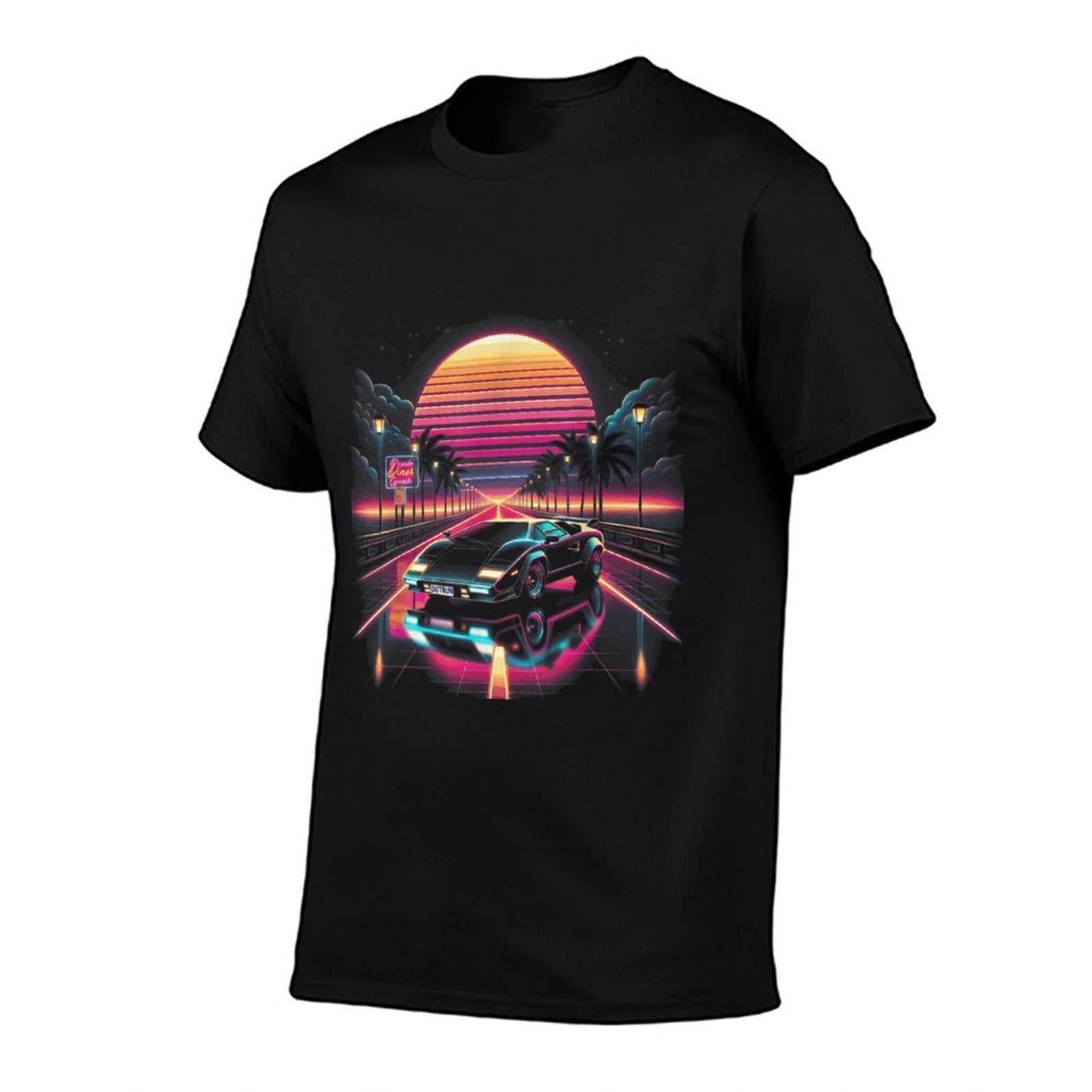 Graphic for Men Vaporwave Aesthetic Mens  Rolled Sleeves T-Shirt