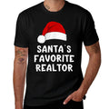 Christmas Santas Favorite Realtor Funny Real Estate Agent  Fade-proof Color T-Shirt