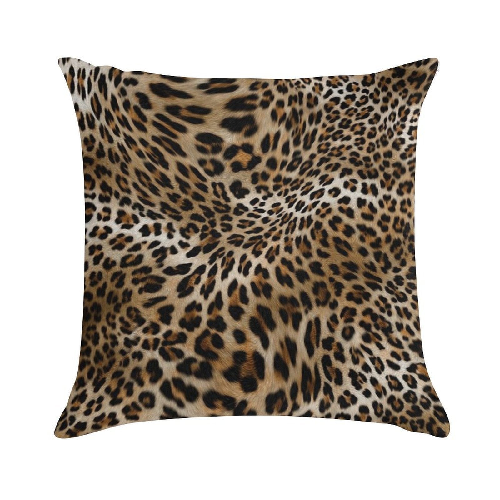 Leopard Pattern Soft Short Plush Fabric Throw Pillow