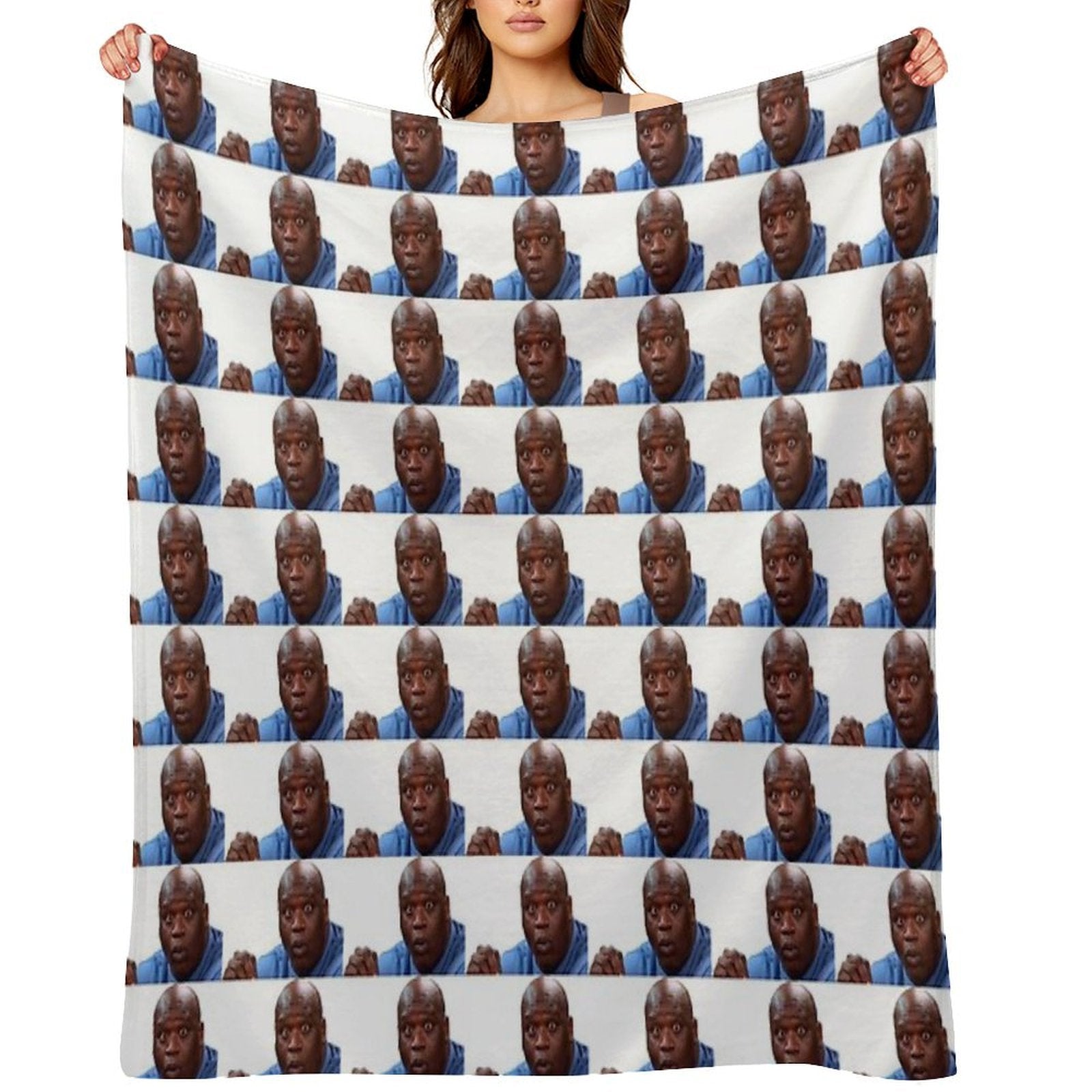 Surprised Shaq Hd Multi-functional Throw Blanket