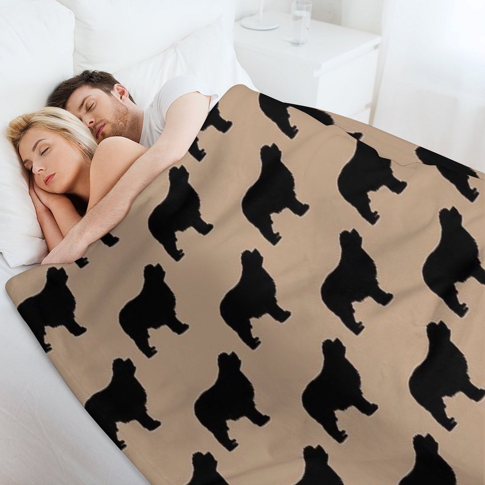 Newfie Love Is Big Love Eco-conscious Throw Blanket