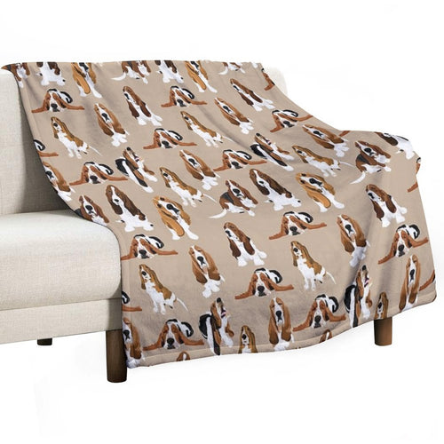 Basset Hound Multi-functional Throw Blanket