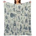 Beings And Creatures Premium Throw Blanket