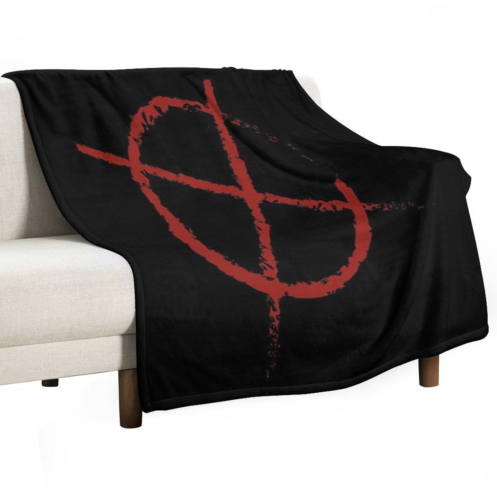 Slenderman Symbol Plush Throw Blanket