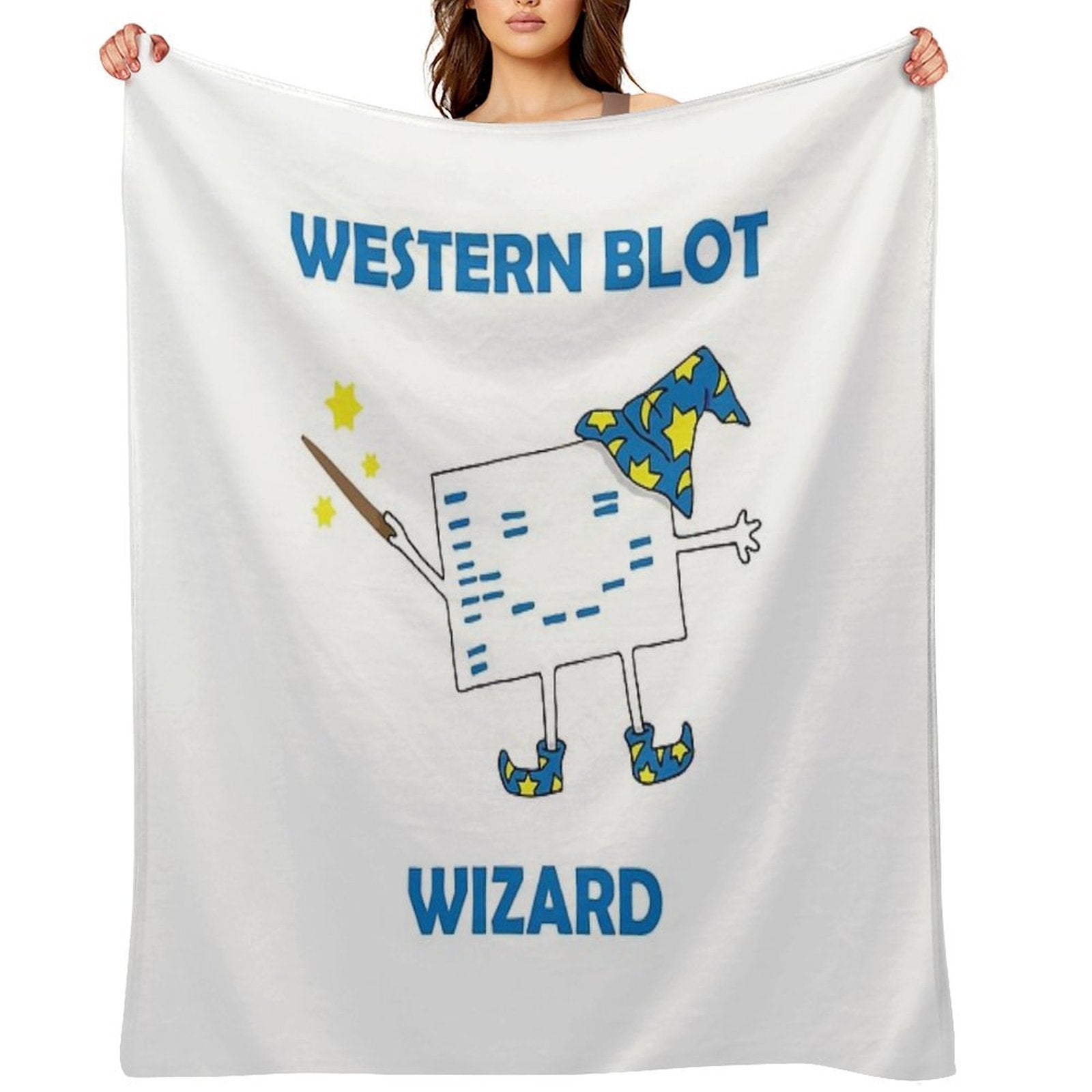 Western Blot Wizard, He Loves Cell Biology! Anti-pilling Throw Blanket
