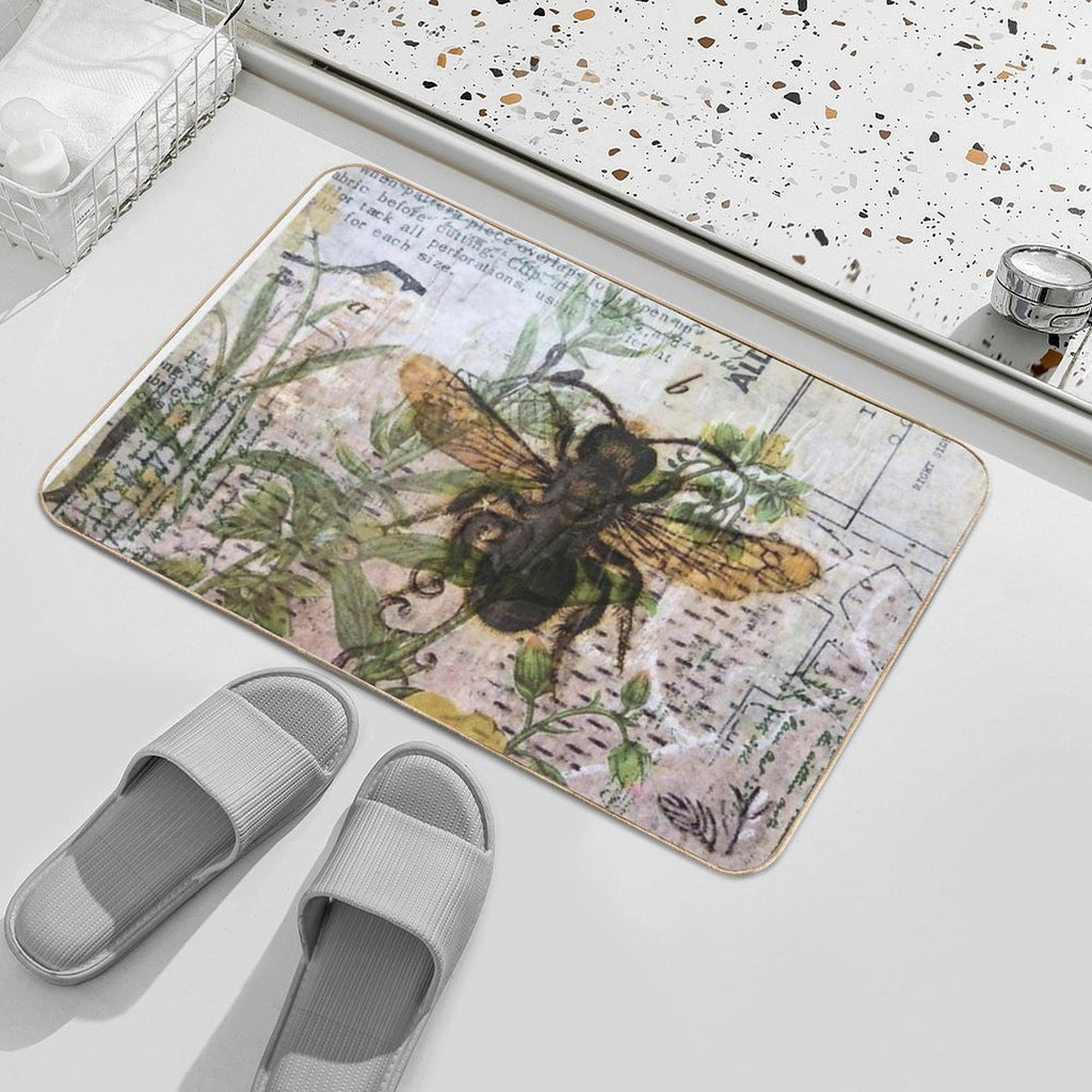 Spring Bee  Stain-Proof Bath Mat