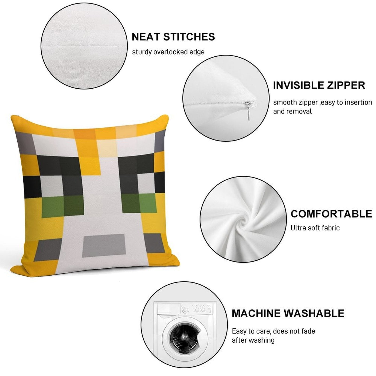 Stampy Soft Decorative Cover Throw Pillow
