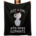 Just A Girl Who Loves Elephants All-season Throw Blanket