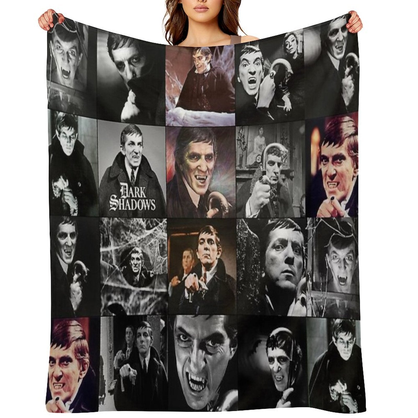 Dark Shadows TV Show Photo Collage Plush Throw Blanket