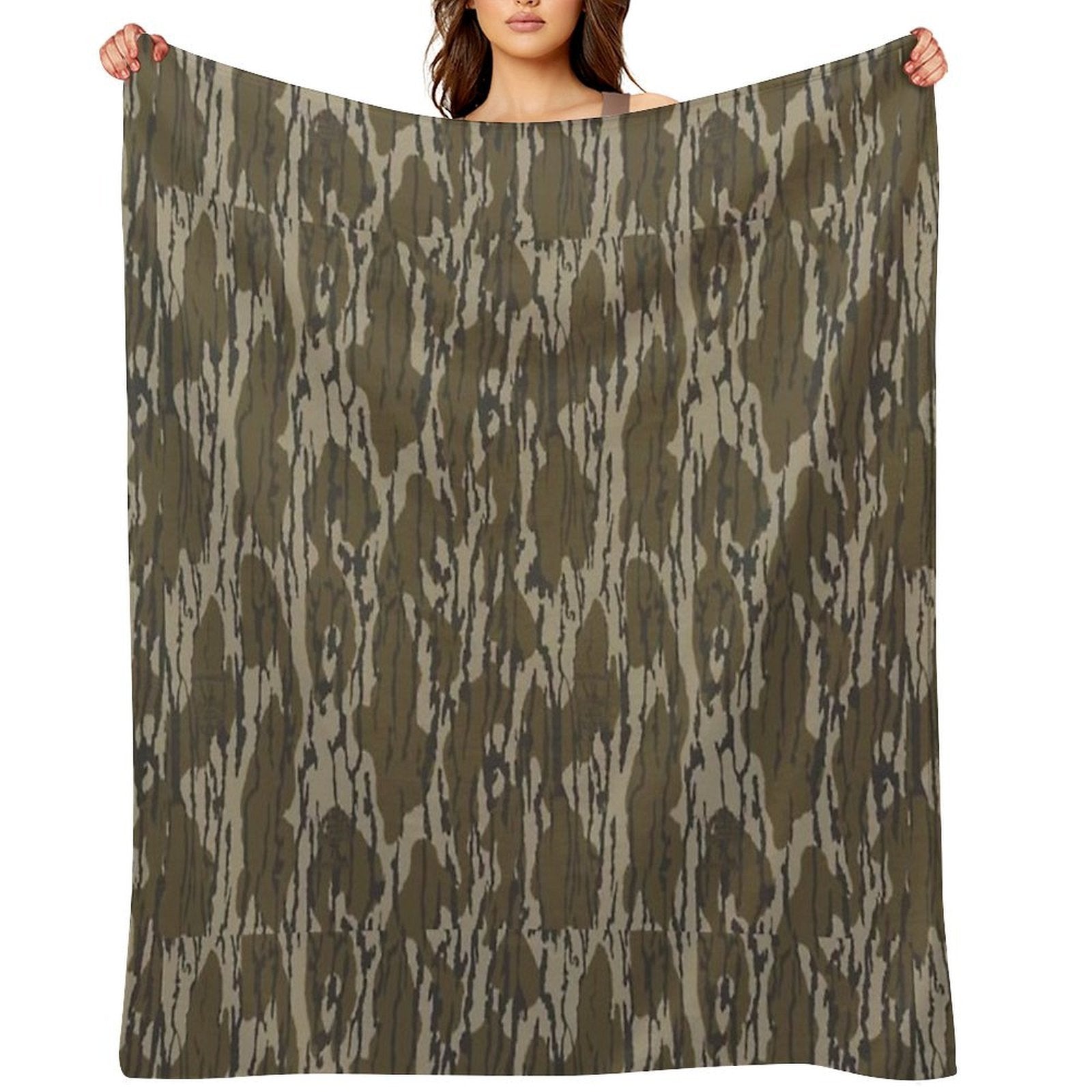 Everything Bottom Lands Camo Durable Throw Blanket