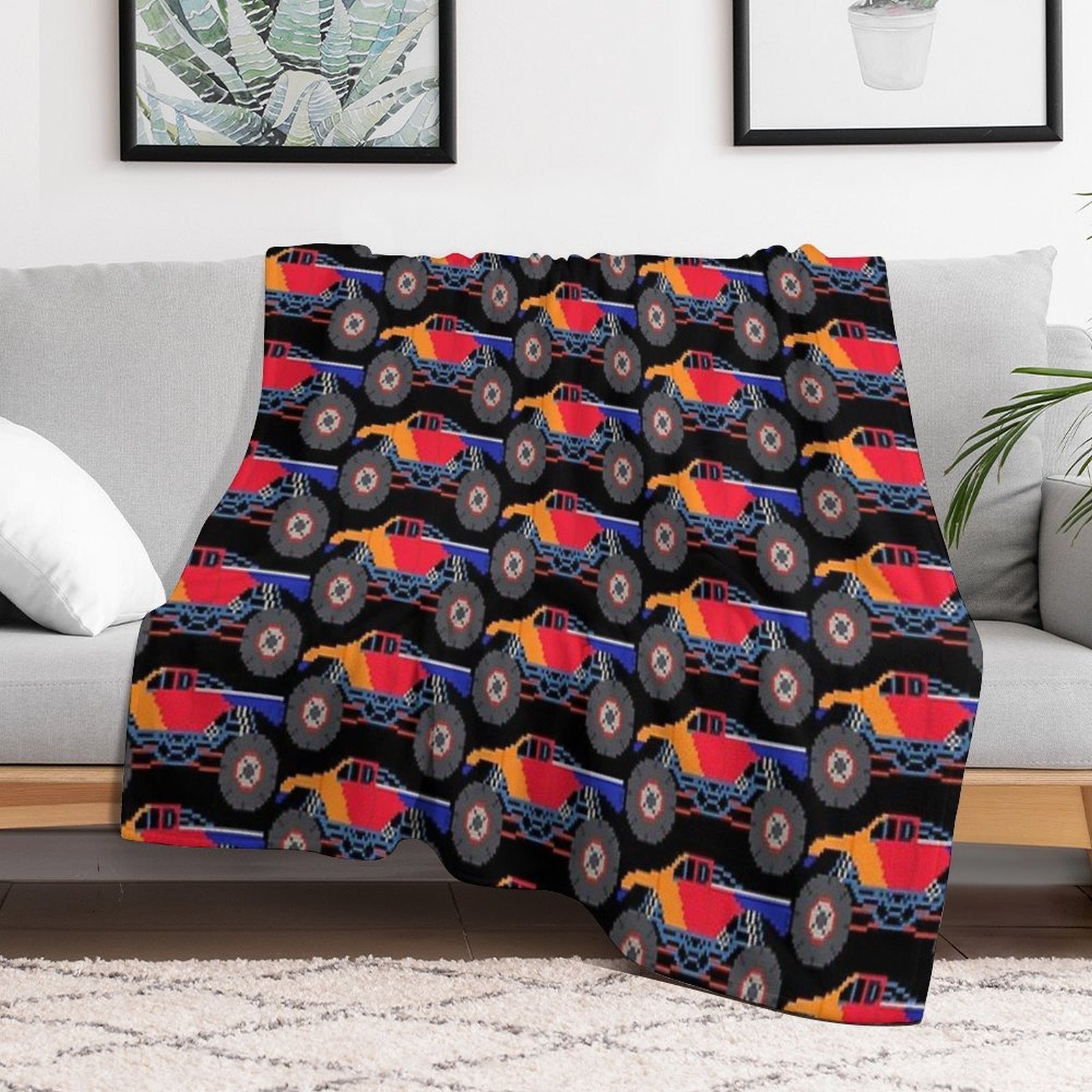 Monster Truck - The Kids' Picture Show Eco-conscious Throw Blanket