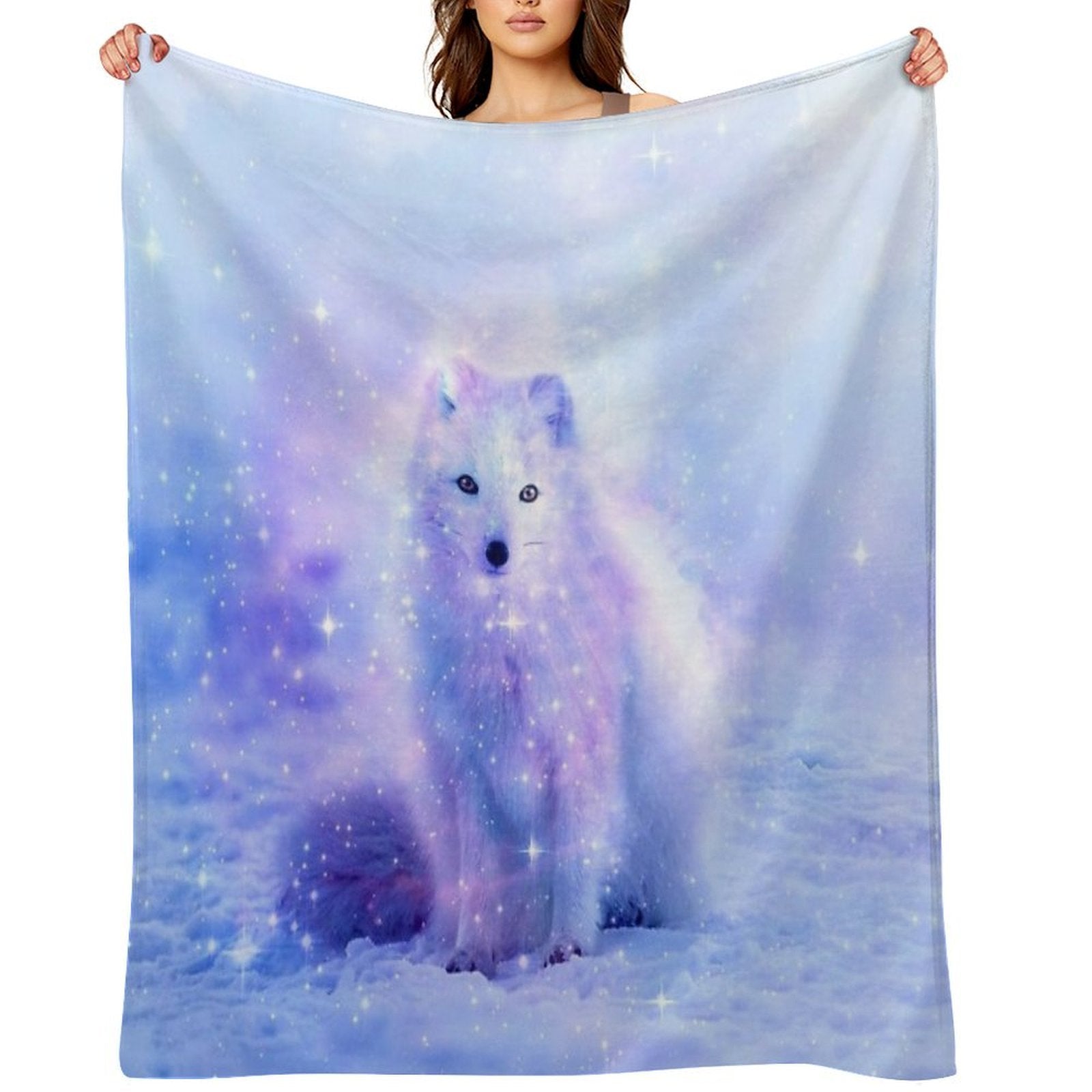 Arctic Iceland Fox Lightweight Throw Blanket